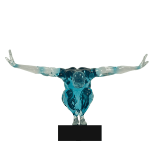 Small Saluting Man Resin Sculpture Small Saluting Man Resin Sculpture