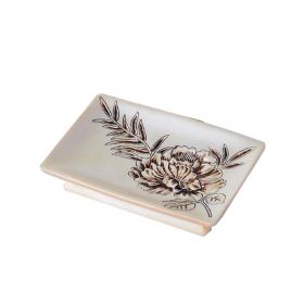 European Style Retro Beige Peony Resin Soap Dish Jewelry Holder