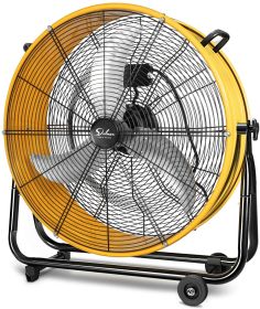 Simple Deluxe 3 Speed Circulation for Industrial, Commercial, Residential, and Shop Use 24 Inch High Velocity Air Movement Heavy Duty Metal Drum Fan