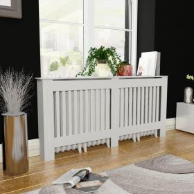 Radiator Cover White MDF 67.7"