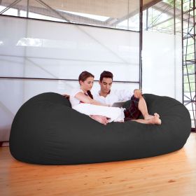 Jaxx 7 Foot Giant Bean Bag Sofa, Black