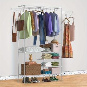 Metal clothes hanger, shoe and clothing sorting rack, independent multifunctional wardrobe