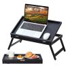 VEVOR Bed Tray Table with Foldable Legs, Bamboo Breakfast Tray for Sofa, Bed, Eating, Snacking, and Working