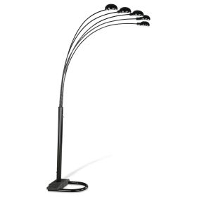 Satin Black 5-light Floor Lamp