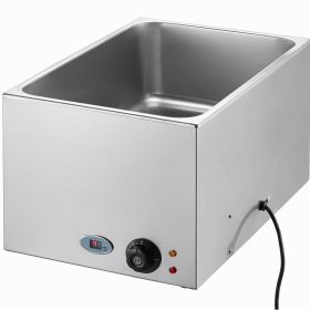 VEVOR Commercial Electric Food Warmer Countertop Buffet 19Qt 1200W Bain Marie