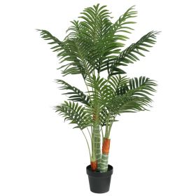 Artificial Palm Tree with 3 Trunks Green 47.2" PP