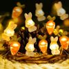 1pc; Easter Cute Bunny Radish Light String DIY Copper Wire Lamp Festive Party Warm Light Atmosphere Decorative Light String