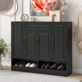 ON-TREND Sleek and Modern Shoe Cabinet with Adjustable Shelves, Minimalist Shoe Storage Organizer with Sturdy Top Surface