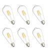 Edison Bulb LED Light Vintage Style Lighting Filament Lamp E26 Warm white 6Pack