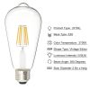 Edison Bulb LED Light Vintage Style Lighting Filament Lamp E26 Warm white 6Pack