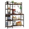 Kitchen Baker's Rack, 5-Tier Utility Storage Shelf with Hutch