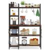 Kitchen Baker's Rack, 5-Tier Utility Storage Shelf with Hutch