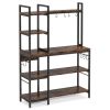 Kitchen Baker's Rack, 5-Tier Utility Storage Shelf with Hutch