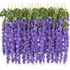 12 Packs Artificial Hanging Plants, Premium Oxidation Resistance Artificial Flower, Artificial Wisteria Plants