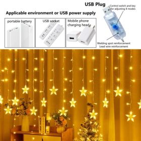 Decorative LED Lights (Color: Warm White, size: USB)