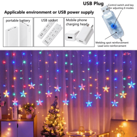 Decorative LED Lights (Color: Color, size: USB)