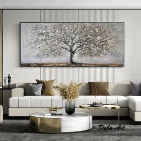 Handmade Oil Painting Canvas Wall Art Decoration Abstract Blooming Texture Tree Painting (style: 01, size: 90x120cm)