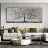 Handmade Oil Painting Canvas Wall Art Decoration Abstract Blooming Texture Tree Painting