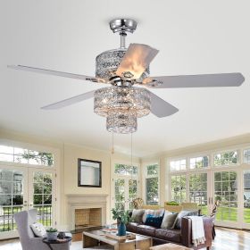 Empire Trois 5-Blade Silver Chandelier Ceiling Fan (SKU: CFL-8354CH)