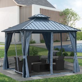 Luxembourg Gazebo (Powder Coated) (size: 10*10FT)