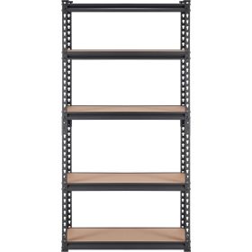 VEVOR Storage Shelving Unit, 5-Tier Adjustable, 2000 lbs Capacity, Heavy Duty Garage Shelves Metal Organizer Utility Rack, Black (Default: Default)