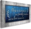 Christian Wall Art Decor Blue and Grey Canvas Prints