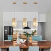 Modern Crystal Pendant Light - 3 Pack, Adjustable Hanging Ceiling Lamp with Crystal Prism Design for Dining Room, Kitchen Island