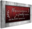 Motivational Quotes Canvas Wall Art Decor Blue and Grey Canvas Prints "Bless This Food Quote" Wall Pictures Framed Artwork for Home Living Room Dining