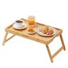 VEVOR Bed Tray Table with Foldable Legs, Bamboo Breakfast Tray for Sofa, Bed, Eating, Snacking, and Working, Folding Serving Laptop Desk Tray