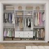 Closet Organizer System,Wall Mounted Closet Storage with  Drawers and Shelves Closet Storage for Bedroom,White