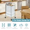 6 Drawers Rolling Storage Cart Organizer