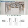 Closet Organizer System,Wall Mounted Closet Storage with  Drawers and Shelves Closet Storage for Bedroom,White