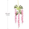 12 Packs Artificial Hanging Plants, Premium Oxidation Resistance Artificial Flower, Artificial Wisteria Plants