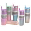 Random Color Delivery Diamond Paint Ice Cup Stainless Steel Cup Car Travel Insulation Cold Coffee Cup Water Bottle