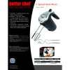 Better Chef 5-Speed 150W Hand Mixer with Silver Accents and Storage Clip