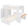 Twin size Loft Bed with a Stand-alone bed;  Shelves; Desk; and Wardrobe