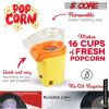 5 Core Popcorn Machine 16 Cup Capacity Hot Air Popper Mini Portable Tabletop Electric Pop Corn Maker Maquina Para Hacer Palomitas De Maiz For Home Mov