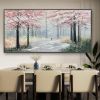 Hand Painted Oil Painting Blooming Colorful Tree On Canvas Abstract Plant Floral oil Painting Tree Landscape Bohemian Style Wall Deco Large Wall Art H