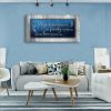 Christian Wall Art Decor Blue and Grey Canvas Prints