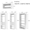 Closet Organizer System,Wall Mounted Closet Storage with  Drawers and Shelves Closet Storage for Bedroom,White