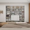 Closet Organizer System,Wall Mounted Closet Storage with  Drawers and Shelves Closet Storage for Bedroom,White