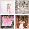 12 Packs Artificial Hanging Plants, Premium Oxidation Resistance Artificial Flower, Artificial Wisteria Plants