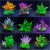 Aquarium Plants-Artificial Fish Tank Plants; Plastic Artificial Plant; Fish Hides Aquatic Plants