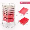 6 Drawers Rolling Storage Cart Organizer