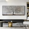 Handmade Oil Painting Canvas Wall Art Decoration Abstract Blooming Texture Tree Painting