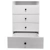 Closet Organizer System,Wall Mounted Closet Storage with  Drawers and Shelves Closet Storage for Bedroom,White