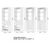 Closet Organizer System,Wall Mounted Closet Storage with  Drawers and Shelves Closet Storage for Bedroom,White