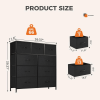 9 drawer dresser for bedrooms, hallways, entrances, wardrobes, high-bust organizational units with fabric bins, steel frame, wooden top