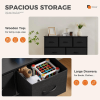 9 drawer dresser for bedrooms, hallways, entrances, wardrobes, high-bust organizational units with fabric bins, steel frame, wooden top