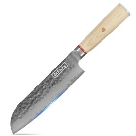 Qulajoy Nakiri Knife 6.9 Inch, Professional Vegetable Knife Japanese Kitchen Knives 67-Layers Damascus Chef Knife, Cooking Knife For Home Outdoor With (Option: Santoku knife)